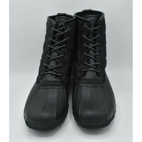 Sperry Mens Size 10 M Saltwater Lace Up Water Resistant Nylon Black Duck Boots main image 8